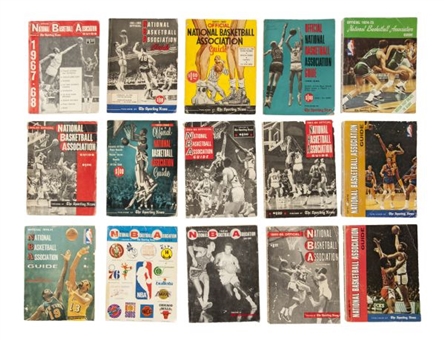 1958-1989 Sporting News NBA Media Guides Near Complete Run (Missing 1962/63)